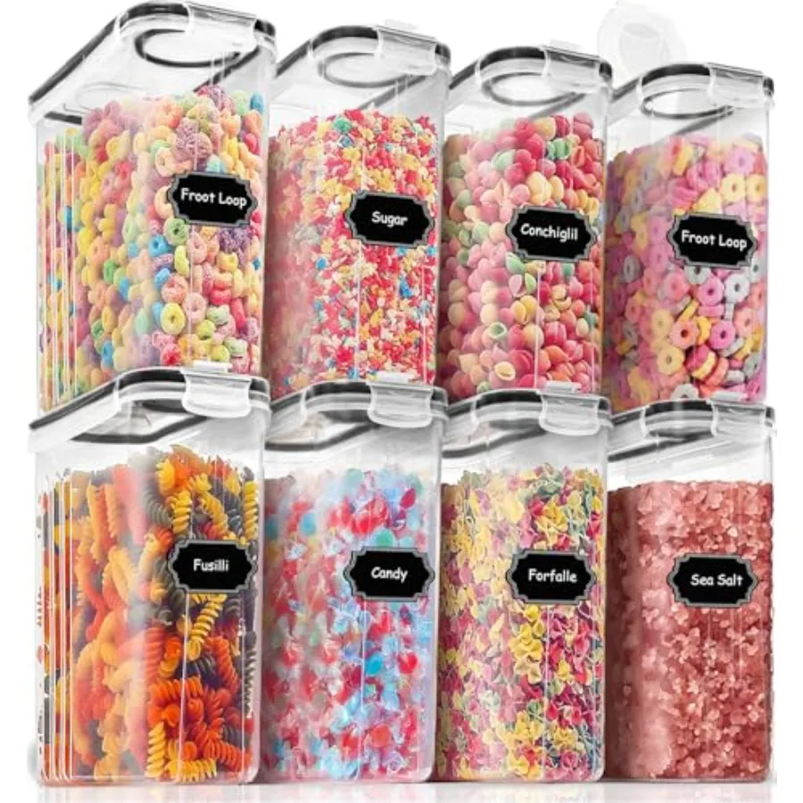 Cereal Containers Storage Set 4L135.2 Oz 8PCS Airtight Food Storage Containers with Lids for Kitchen and Pantry Organizers and
Cereal Containers Storage Set 4L135.2 Oz 8PCS Airtight Food Storage Containers with Lids for Kitchen and Pantry Organizers and