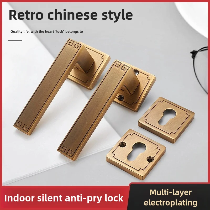 Household yellow ancient door lock universal mute indoor door lock door handle door hardware bedroom door split lock
Household yellow ancient door lock universal mute indoor door lock door handle door hardware bedroom door split lock