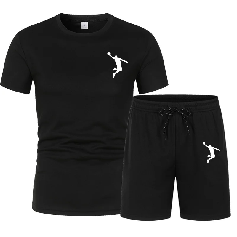 Fashion new men's casual wear suit summer popular short-sleeved T-shirt shorts quick-drying and breathable 2-piece set
Fashion new men's casual wear suit summer popular short-sleeved T-shirt shorts quick-drying and breathable 2-piece set