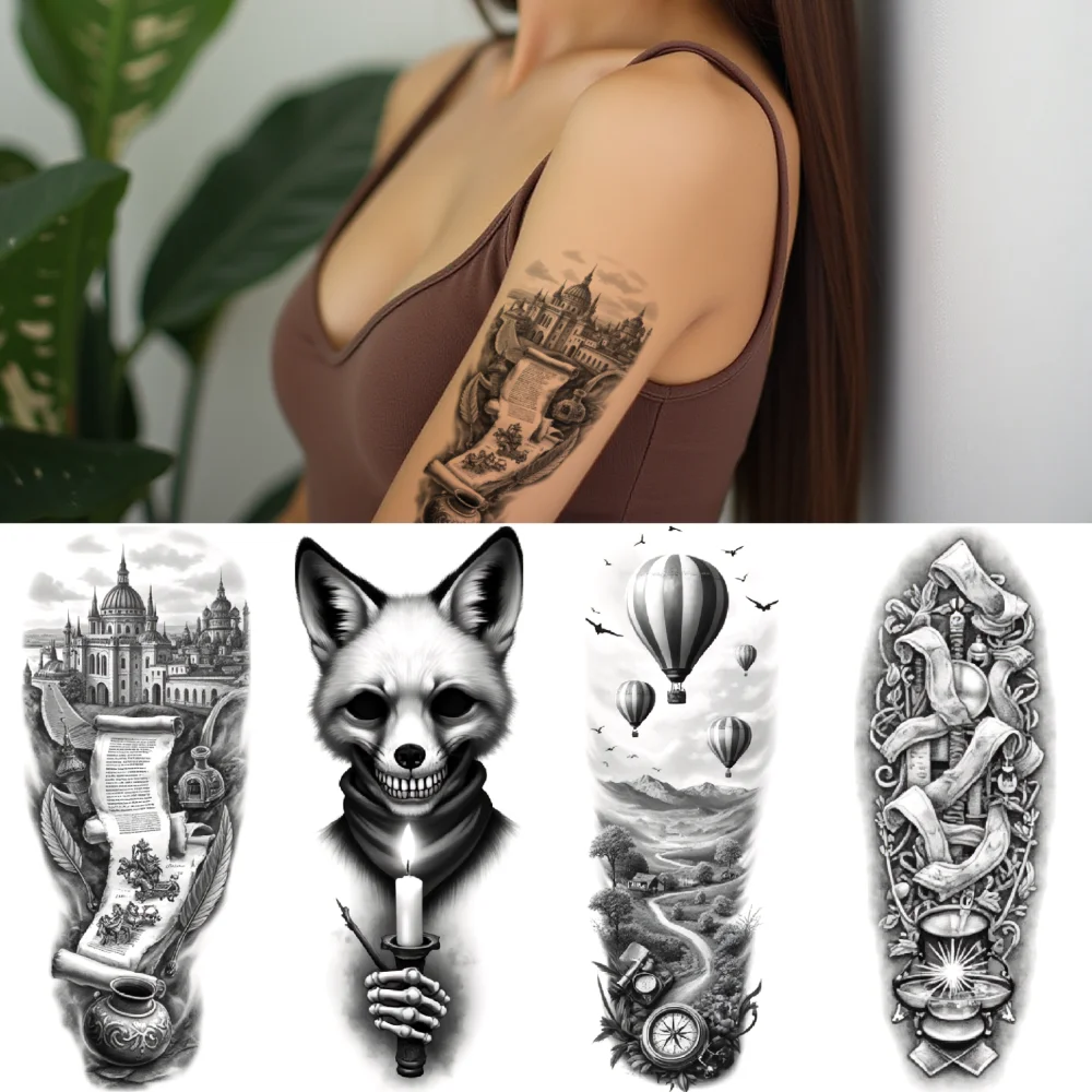 3pcs Temporary Tattoo Realistic Temporary Tattoos Hot Air Balloons Cyclist On Broken Mirror For Thighs Women Adults
3pcs Temporary Tattoo Realistic Temporary Tattoos Hot Air Balloons Cyclist On Broken Mirror For Thighs Women Adults