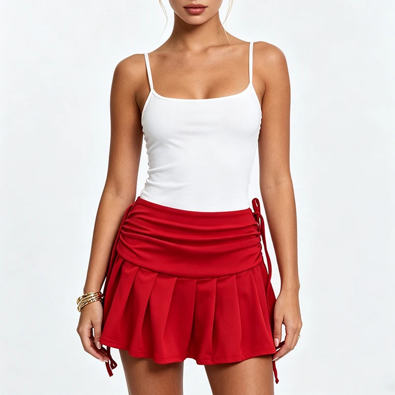 Women Athletic Pleated Skirt Side Ruched Drawstring Low Rise A-line Mini Skirts for Daily Sports Game Day Casual Clubwear
Women Athletic Pleated Skirt Side Ruched Drawstring Low Rise A-line Mini Skirts for Daily Sports Game Day Casual Clubwear