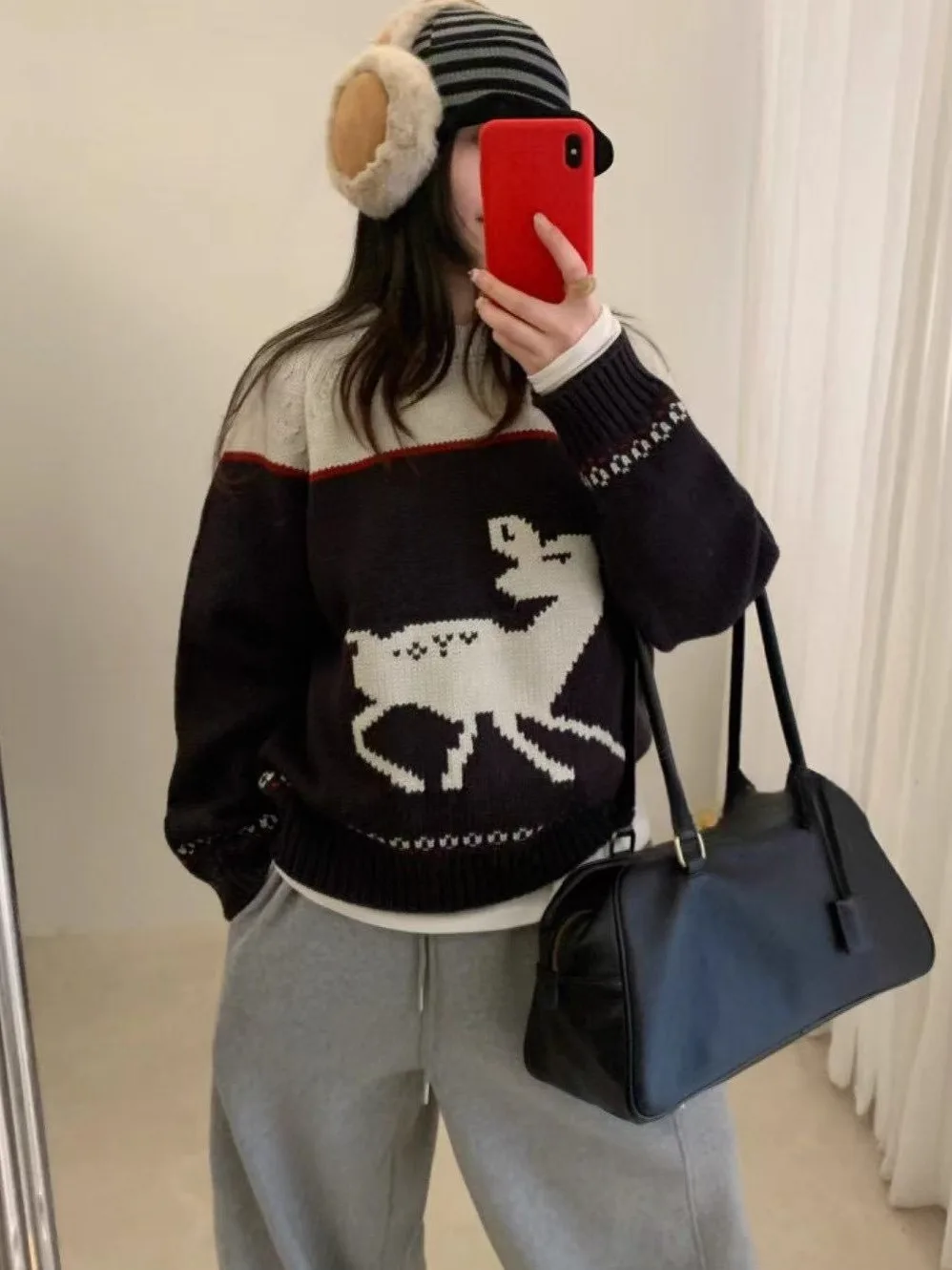 Женский вязаный свитер Cisas с мультяшным оленем, утепленный, с длинными рукавами и круглым вырезом, осенне-зимний, универсальный, свободного кроя.
Женский вязаный свитер Cisas с мультяшным оленем, утепленный, с длинными рукавами и круглым вырезом, осенне-зимний, универсальный, свободного кроя.