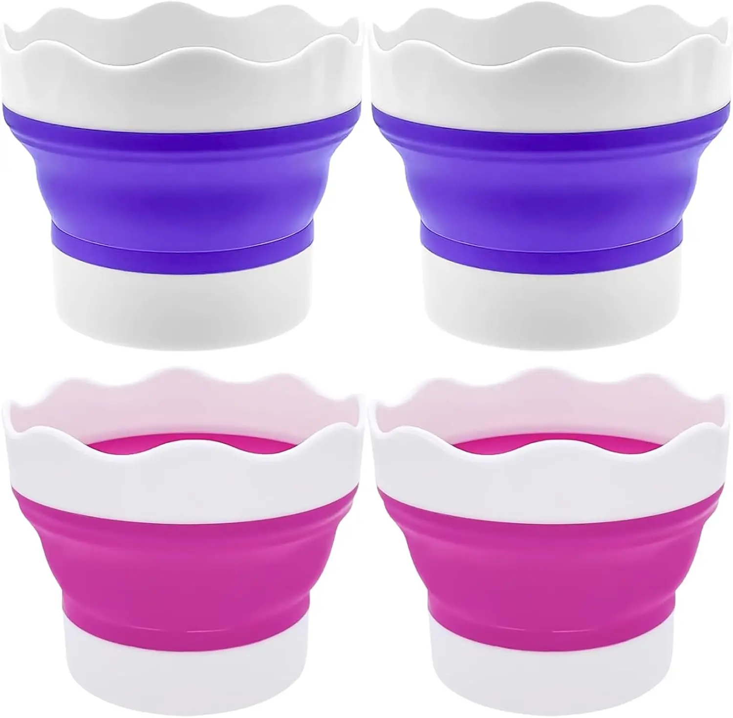 4-Pack Collapsible Paint Brush Washer, Foldable Silicone Water Cup for Art, Portable Travel Bucket
4-Pack Collapsible Paint Brush Washer, Foldable Silicone Water Cup for Art, Portable Travel Bucket