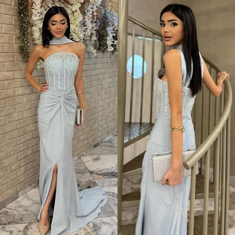 Customized Elegant Classic Jersey Sequined Beading Mermaid High Collar Long Dresses Bespoke Occasion Dresses Sizes Available
Customized Elegant Classic Jersey Sequined Beading Mermaid High Collar Long Dresses Bespoke Occasion Dresses Sizes Available