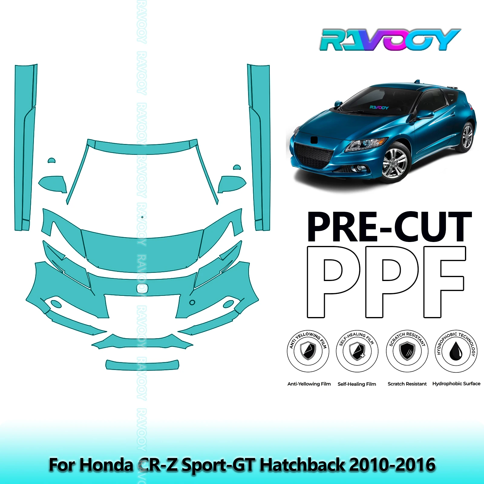 8.5Mil Precut Paint Protection Film PPF Clear Bra Front Kit+Rockers For Honda CR-Z Sport-GT Hatchback 2010-2016
8.5Mil Precut Paint Protection Film PPF Clear Bra Front Kit+Rockers For Honda CR-Z Sport-GT Hatchback 2010-2016