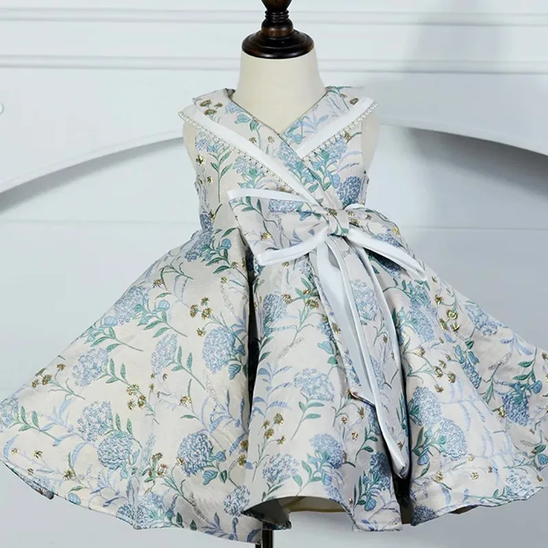 2024 Baby Girls Dresses Short sleeve Pearls Big bow Flower Princess Dress Infant Birthday Party Gown Communion Gift
2024 Baby Girls Dresses Short sleeve Pearls Big bow Flower Princess Dress Infant Birthday Party Gown Communion Gift