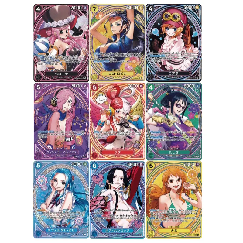 9 шт./компл. Diy Self Made One Piece Eb03 Perona Nami Коллекционная карта Преломление Цвет Flash Opcg Eb03 Uta Hancock Подарочные игрушки
9 шт./компл. Diy Self Made One Piece Eb03 Perona Nami Коллекционная карта Преломление Цвет Flash Opcg Eb03 Uta Hancock Подарочные игрушки
