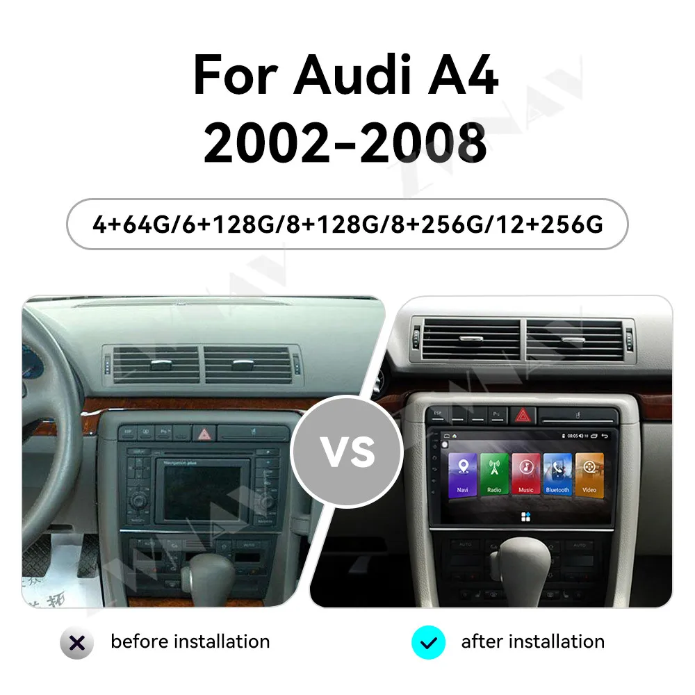 Car Accessories CarPlay 9.0 inch Car Radio Android 15 For Audi A4 2002-2008 GPS Navigation Stereo Multimedia Player Head Unit
Car Accessories CarPlay 9.0 inch Car Radio Android 15 For Audi A4 2002-2008 GPS Navigation Stereo Multimedia Player Head Unit