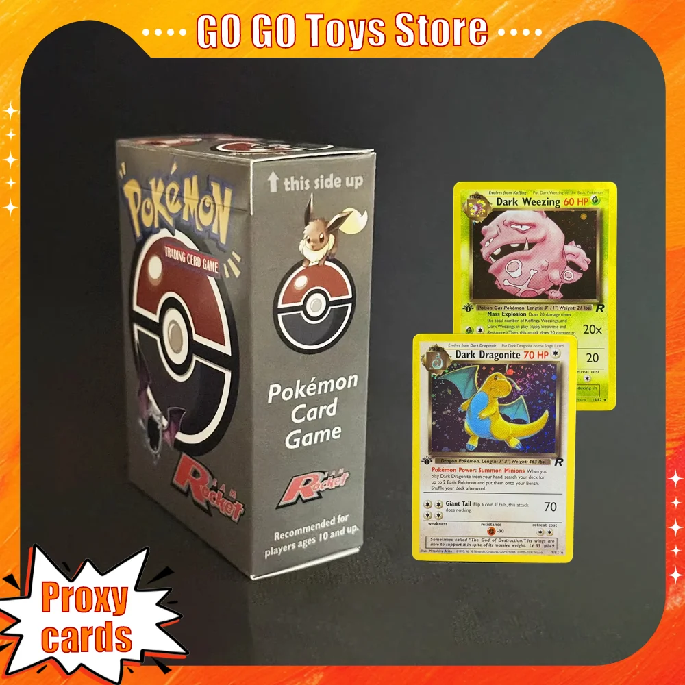 Pokémon Foil Team Rocket Classic Base Set Прокси-карта для развлекательных игр PKM Настольные игры Весь набор Коллекция карт Игрушки в подарок
Pokémon Foil Team Rocket Classic Base Set Прокси-карта для развлекательных игр PKM Настольные игры Весь набор Коллекция карт Игрушки в подарок