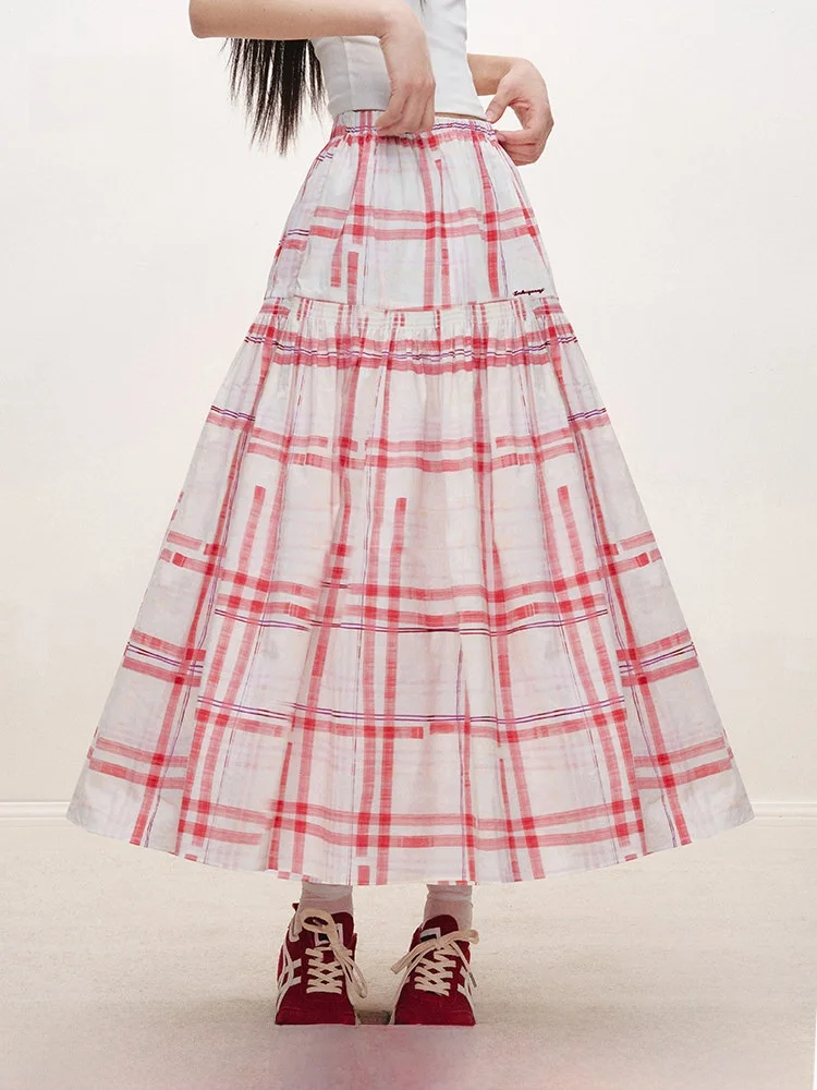 Hand-Painted Red Grid Double Layer A-Line Umbrella Skirt Elastic Waist Half-Length Skirts Women's High Waist Cotton Spring Su...
Hand-Painted Red Grid Double Layer A-Line Umbrella Skirt Elastic Waist Half-Length Skirts Women's High Waist Cotton Spring Su...