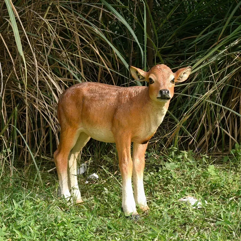 108*45*97cm Fiberglass Young Cow Farm Animal Outdoor Decoration Crafts Resin Cattle Ornaments Sculpture
108*45*97cm Fiberglass Young Cow Farm Animal Outdoor Decoration Crafts Resin Cattle Ornaments Sculpture