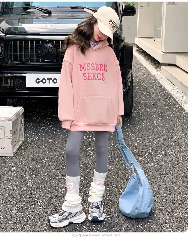 Girls Pink Fleece Thick Hoodies Top Children 2024 New Autumn Winter Fashion Simple Casual Hoodies Clothes Korean Sweet Style
Girls Pink Fleece Thick Hoodies Top Children 2024 New Autumn Winter Fashion Simple Casual Hoodies Clothes Korean Sweet Style
