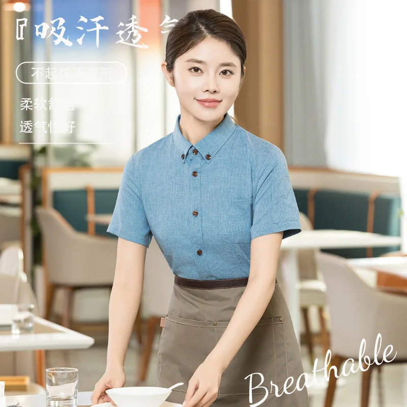 Fast Food Restaurant Western Restaurant Steakhouse Waiter Short Sleeve Catering Restaurant Burger Shop Cake Shop Work Uniform Su
Fast Food Restaurant Western Restaurant Steakhouse Waiter Short Sleeve Catering Restaurant Burger Shop Cake Shop Work Uniform Su