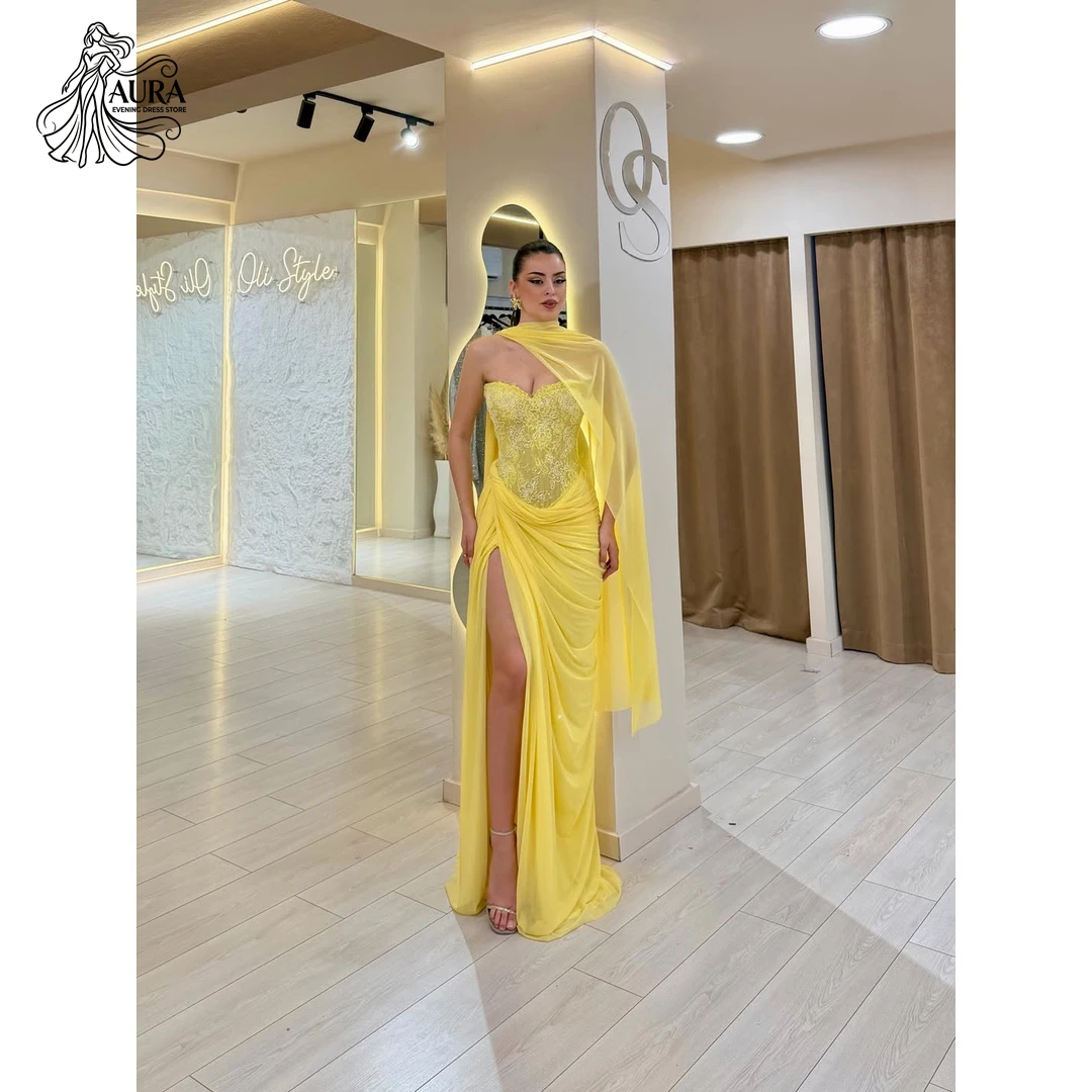 Aura Customized Luxury Party Dress Fishtail Skirt Slit Elegant Women's Dresses for Wedding Party Lace Embroidery Ball Gown Shawl
Aura Customized Luxury Party Dress Fishtail Skirt Slit Elegant Women's Dresses for Wedding Party Lace Embroidery Ball Gown Shawl