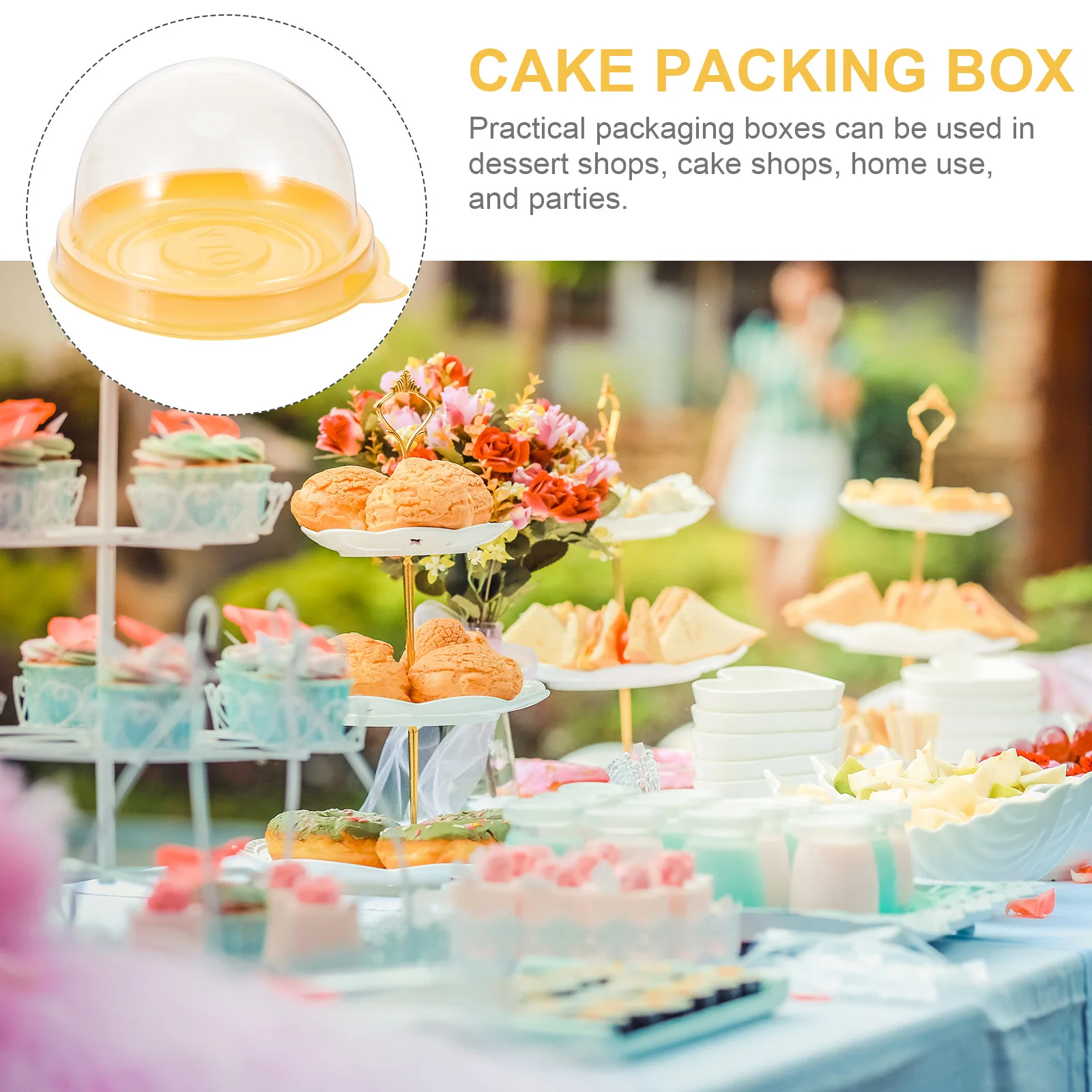 100Pcs Egg-Yolk Puff Packaging Boxes Clear Dome Mini Cake Containers Moon Cake Wrapping Dessert Boxes Clear Dome
100Pcs Egg-Yolk Puff Packaging Boxes Clear Dome Mini Cake Containers Moon Cake Wrapping Dessert Boxes Clear Dome