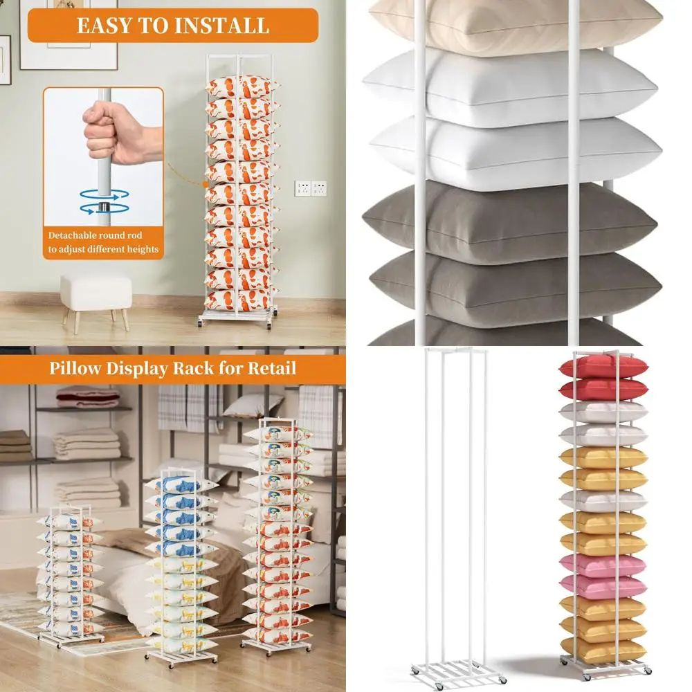 77 Metal Throw Pillow Storage Rack for Retail, Adjustable Shelves, Home & Store Display Stand
77 Metal Throw Pillow Storage Rack for Retail, Adjustable Shelves, Home & Store Display Stand