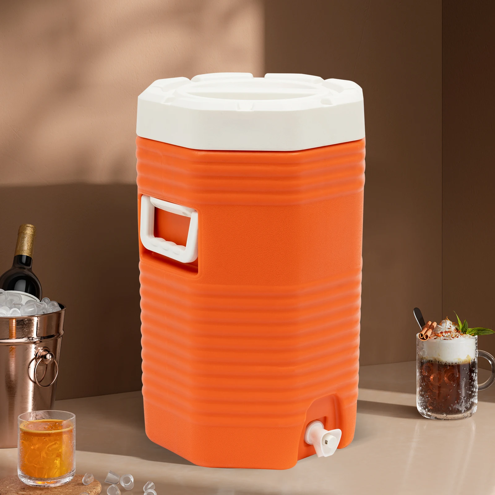 NEW 16L/4gal Large Capacity Insulated Drink Cooler, Orange Insulated Beverage Cooler, Portable Sports Cooler 29.5*46.5cm
NEW 16L/4gal Large Capacity Insulated Drink Cooler, Orange Insulated Beverage Cooler, Portable Sports Cooler 29.5*46.5cm