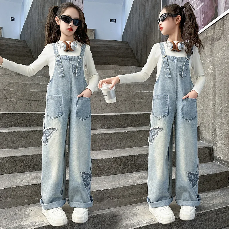 Spring/Autum Teen girls American High Street Hiphop Strap Pants junior kids Loose Cowboy Retro Casual jumpsuit ins child clothes
Spring/Autum Teen girls American High Street Hiphop Strap Pants junior kids Loose Cowboy Retro Casual jumpsuit ins child clothes