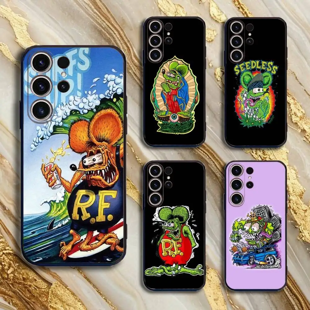 Cartoon R-Rat Fink Art Phone Case For SamsungS25,24,21,22,23,30,Ultra,20,Plus,Fe,Lite,Note,10,9,5G Black Cover 
Cartoon R-Rat Fink Art Phone Case For SamsungS25,24,21,22,23,30,Ultra,20,Plus,Fe,Lite,Note,10,9,5G Black Cover