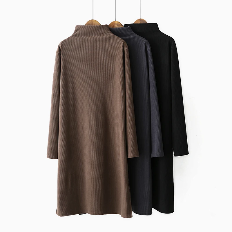 Slim Fit mid Length Base Shirt Korean Style Half High Collar Fleece Brushed Open Slit Pure Color Hoodie for plus Size Women
Slim Fit mid Length Base Shirt Korean Style Half High Collar Fleece Brushed Open Slit Pure Color Hoodie for plus Size Women