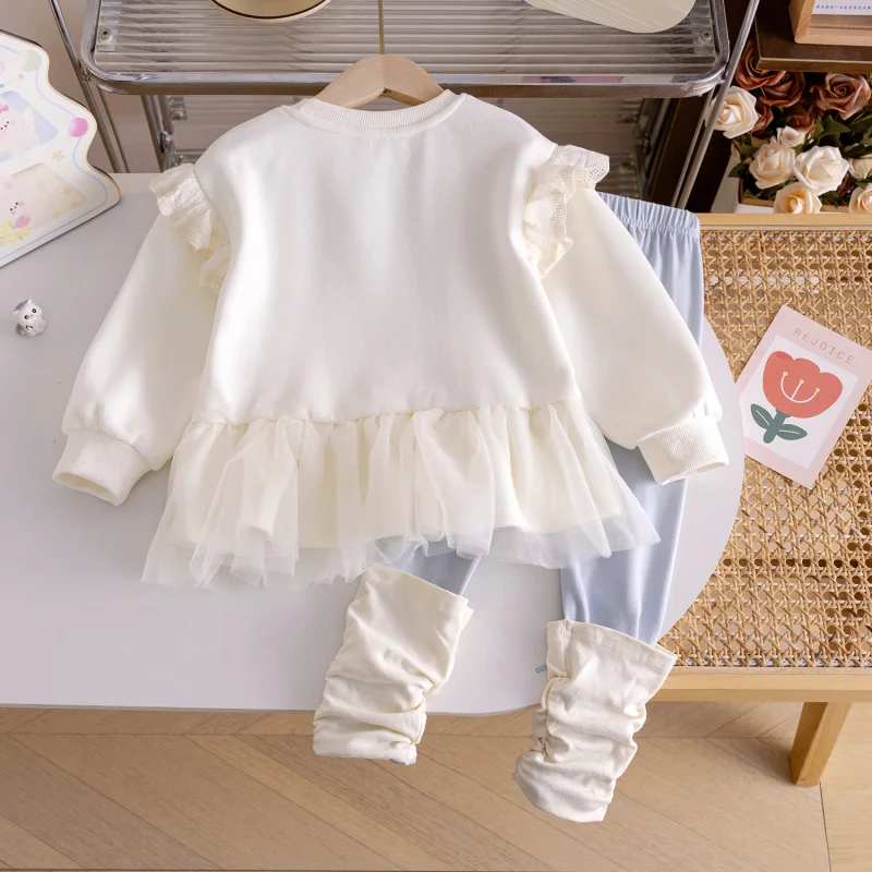 Girls Cartoon Print Set25Autumn New Cute Skirt Sweatshirt Fashion Leggings Two-Piece Set for Baby Girls 
Girls Cartoon Print Set25Autumn New Cute Skirt Sweatshirt Fashion Leggings Two-Piece Set for Baby Girls