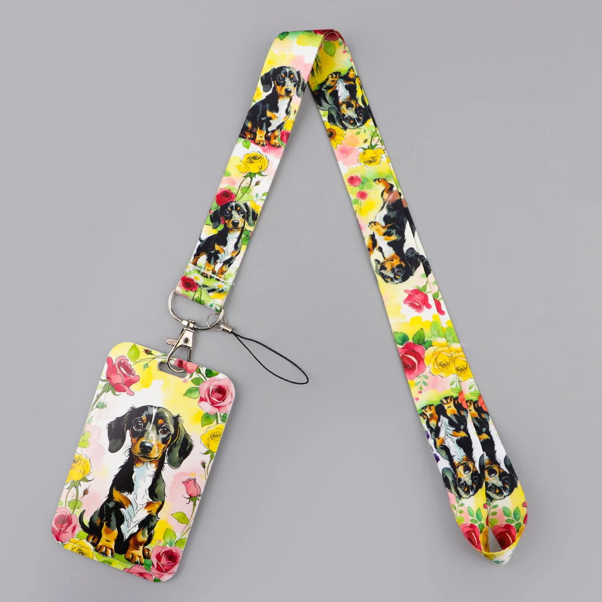 Cute Dachshund Rose Flower Lanyard Card Holder Neck Strap for Key ID Card Phone Straps Badge Holder Key Ring Gifts
Cute Dachshund Rose Flower Lanyard Card Holder Neck Strap for Key ID Card Phone Straps Badge Holder Key Ring Gifts