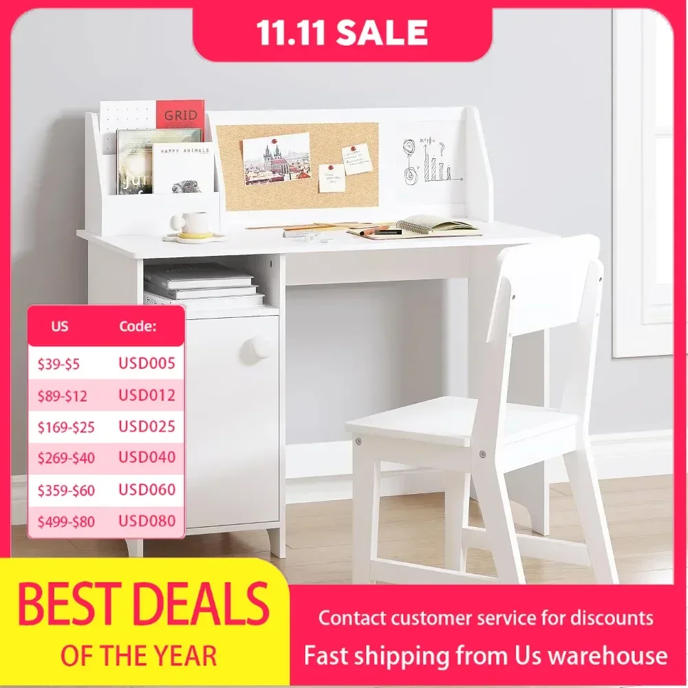 Kids Study Desk with ChairWooden Children School Study Table with Hutch and Chair for3-8 OldStudent's Study Computer Workstation
Kids Study Desk with ChairWooden Children School Study Table with Hutch and Chair for3-8 OldStudent's Study Computer Workstation