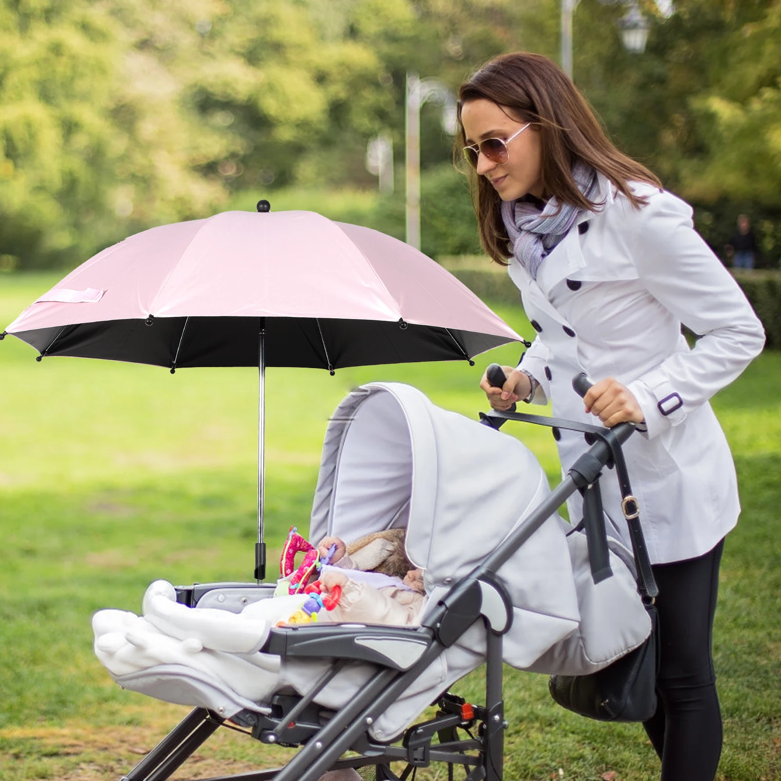 Sun Shade Umbrella Parasol Uv Protection Anti-UV Universal Baby Stroller Outdoor
Sun Shade Umbrella Parasol Uv Protection Anti-UV Universal Baby Stroller Outdoor