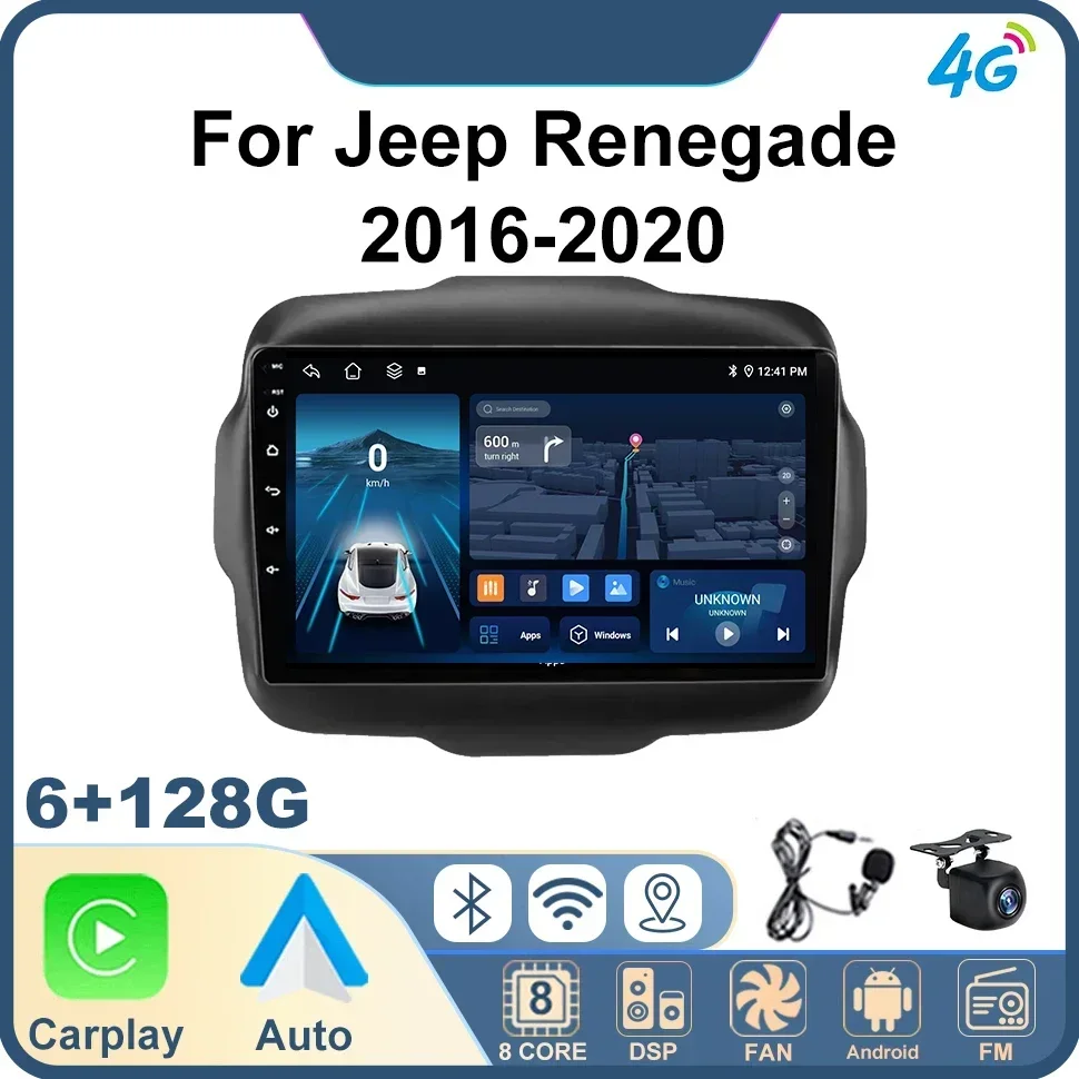 Car Radio Head Unit for Jeep Renegade 2016-2020 8Core 4G Android Auto CarPlay Navigation Stereo GPS Automotive Multimedia Player
Car Radio Head Unit for Jeep Renegade 2016-2020 8Core 4G Android Auto CarPlay Navigation Stereo GPS Automotive Multimedia Player