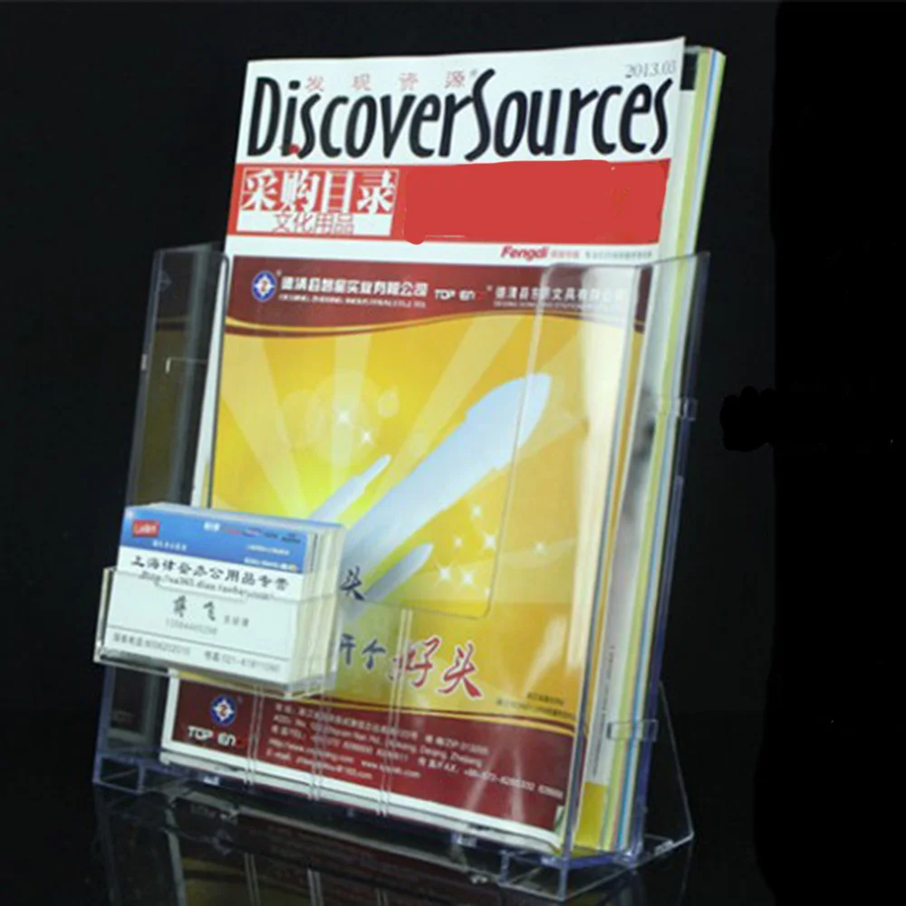1pcs Transparent Acrylic A4 display stand rack for brochure magazine single grid with card holder Office Supplies
1pcs Transparent Acrylic A4 display stand rack for brochure magazine single grid with card holder Office Supplies