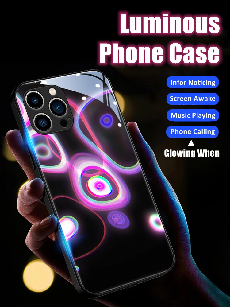 Science Fiction LED Light Glowing Luminous Tempered Glass Phone Case for iPhone X Xs Xr 11 12 13 14 15 Pro Max Plus Mini Cover
Science Fiction LED Light Glowing Luminous Tempered Glass Phone Case for iPhone X Xs Xr 11 12 13 14 15 Pro Max Plus Mini Cover