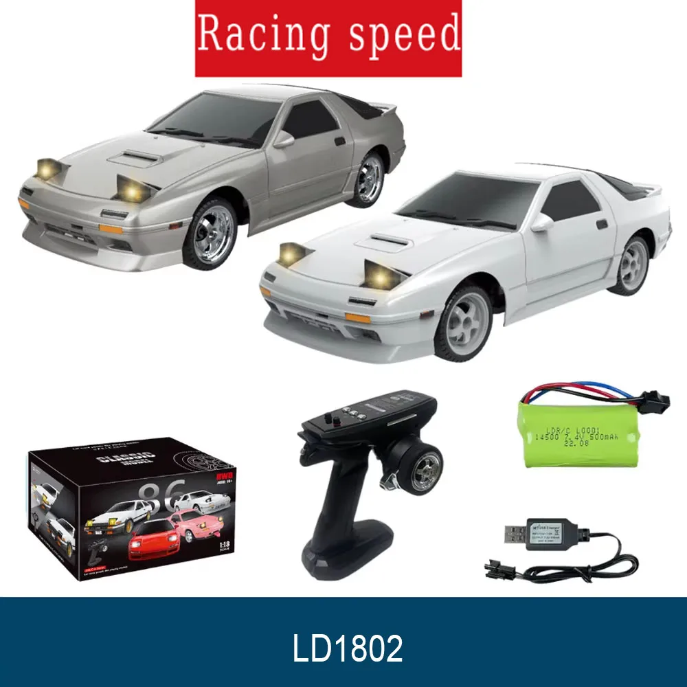 LDRC 1802 1:18 RX7-FC 2,4G дрифтовый автомобиль с дистанционным управлением и гироскопом, металлический приводной вал, подходит для взрослых/подростков/игрушек для дрифта
LDRC 1802 1:18 RX7-FC 2,4G дрифтовый автомобиль с дистанционным управлением и гироскопом, металлический приводной вал, подходит для взрослых/подростков/игрушек для дрифта