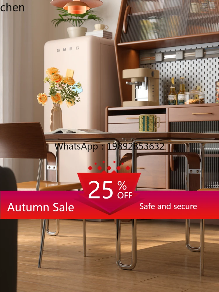 Rock Plate Solid Wood Dining Table Rectangular Stainless Steel Vintage Furniture Eating Table
Rock Plate Solid Wood Dining Table Rectangular Stainless Steel Vintage Furniture Eating Table