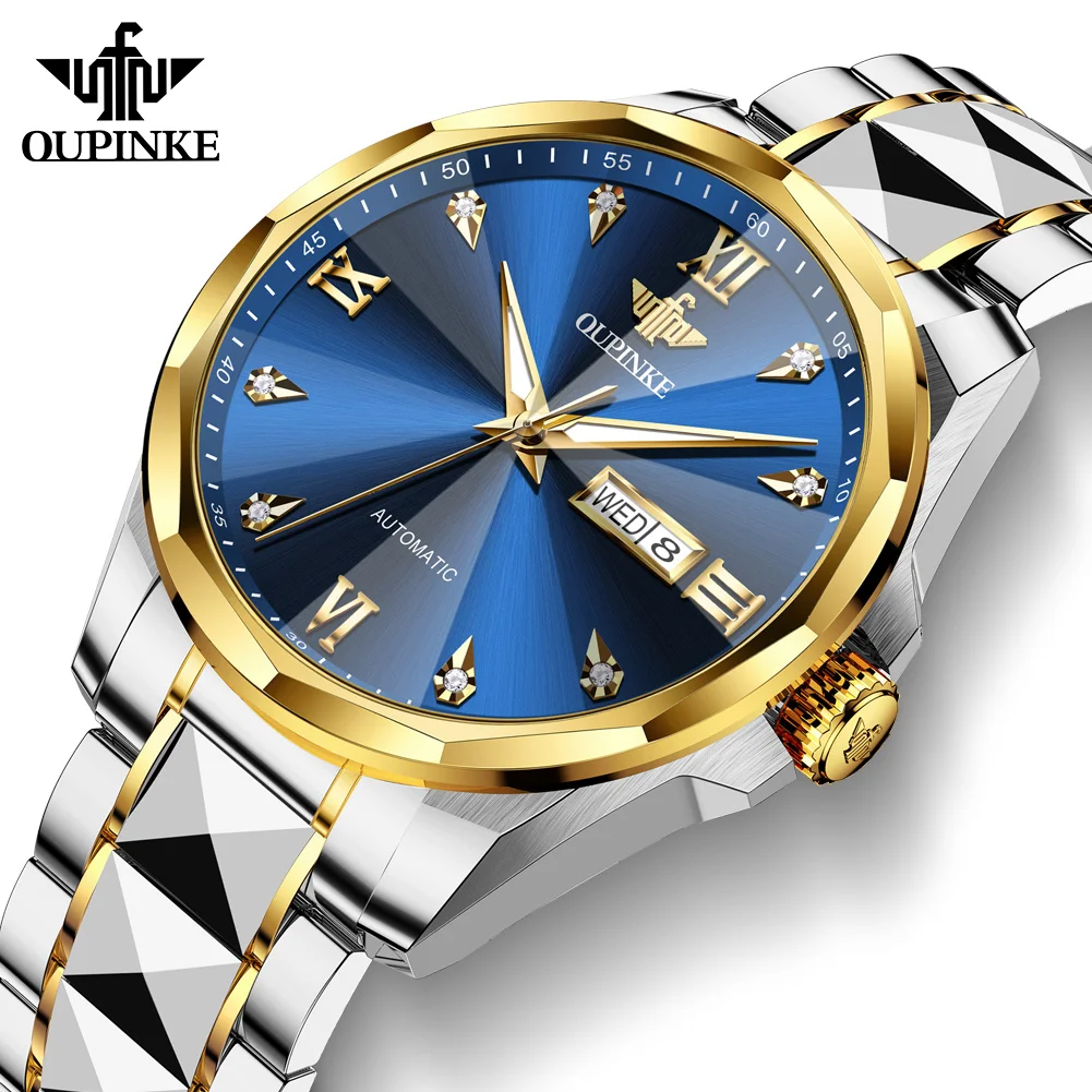 OUPINKE Tungsten Steel Men Watch Brand Business Date Automatic Mechanical Luxury Waterproof Men Watch reloj hombre
OUPINKE Tungsten Steel Men Watch Brand Business Date Automatic Mechanical Luxury Waterproof Men Watch reloj hombre