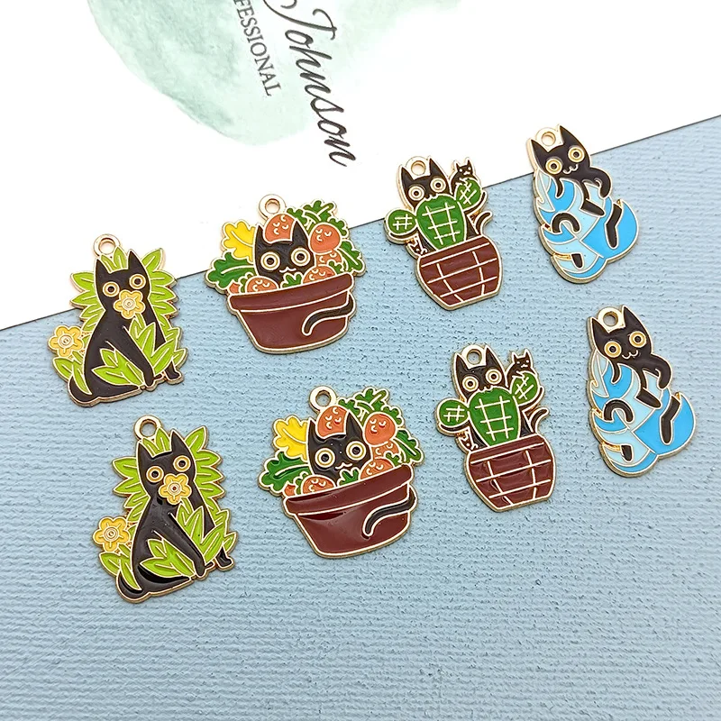 Potted Plant Animal Cat Enamel Metal Charms DIY Alloy Jewelry Accessories Earrings Necklace Bracelet Oil Drop Pendant 40pcs
Potted Plant Animal Cat Enamel Metal Charms DIY Alloy Jewelry Accessories Earrings Necklace Bracelet Oil Drop Pendant 40pcs