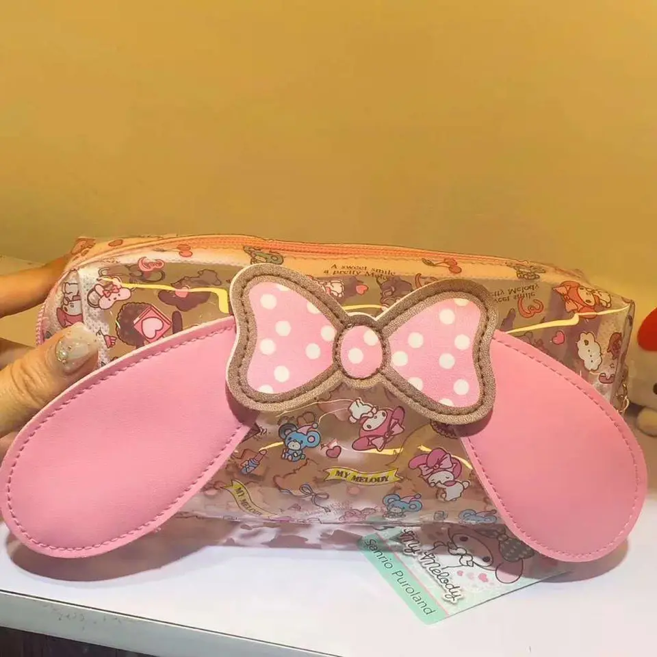 Аниме Sanrio, Hello Kitty Cinnamoroll канцелярская сумка, милый мультяшный креативный полный принт, прозрачный ПВХ кавайный пенал, подарок для девушки
Аниме Sanrio, Hello Kitty Cinnamoroll канцелярская сумка, милый мультяшный креативный полный принт, прозрачный ПВХ кавайный пенал, подарок для девушки