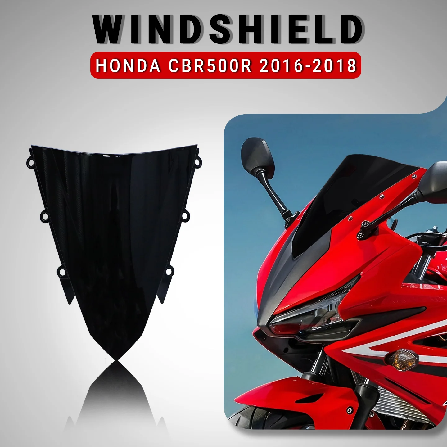 For HONDA CBR500R CBR 500 R Motorcycles Double Bubble Windshield WindScreen Deflector Fairing CBR500R Front Windshield 2016-2018
For HONDA CBR500R CBR 500 R Motorcycles Double Bubble Windshield WindScreen Deflector Fairing CBR500R Front Windshield 2016-2018