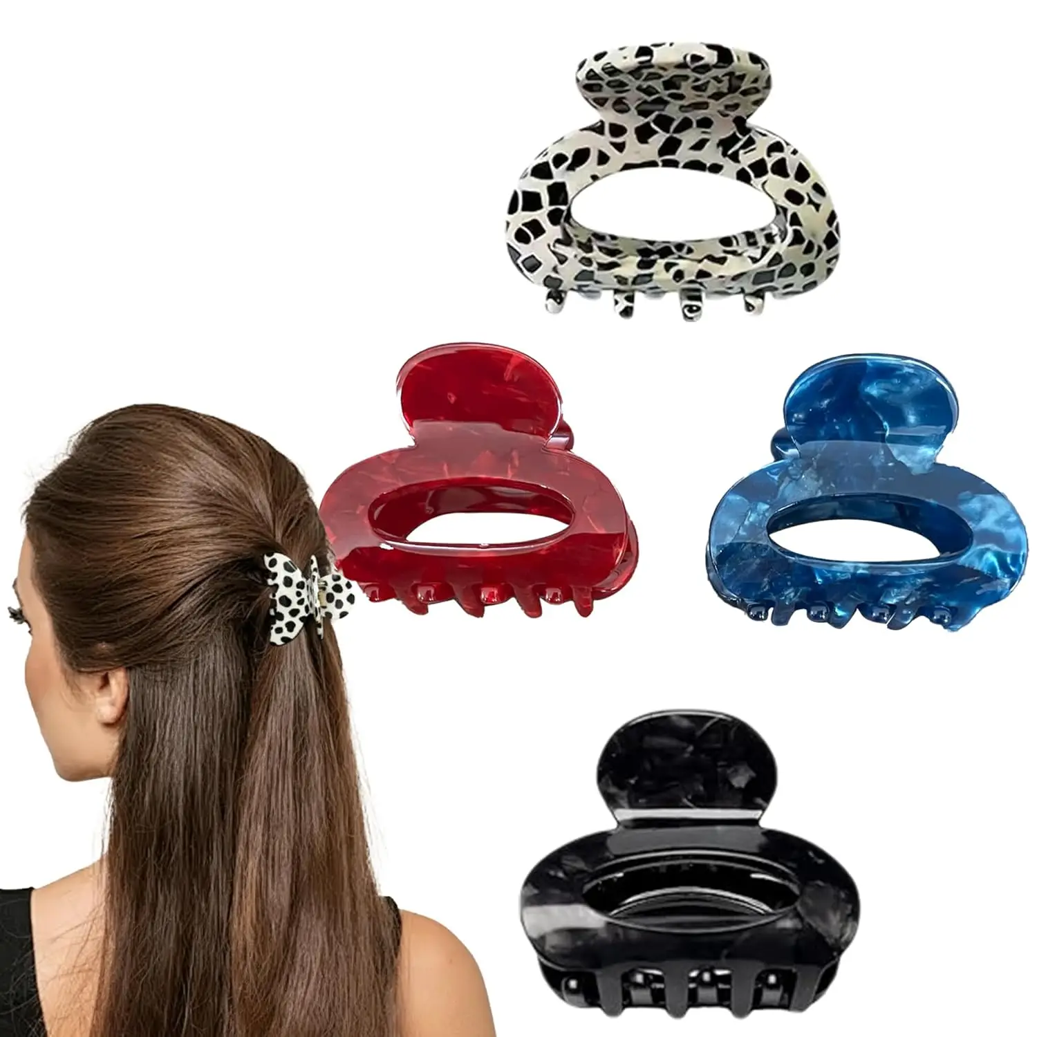 4PCS Tiny Hair Clips for Women, Tortoise Shell Acetate Claw Clips for Short to Thick Hair, Cute Daily Use & Gift Idea
4PCS Tiny Hair Clips for Women, Tortoise Shell Acetate Claw Clips for Short to Thick Hair, Cute Daily Use & Gift Idea