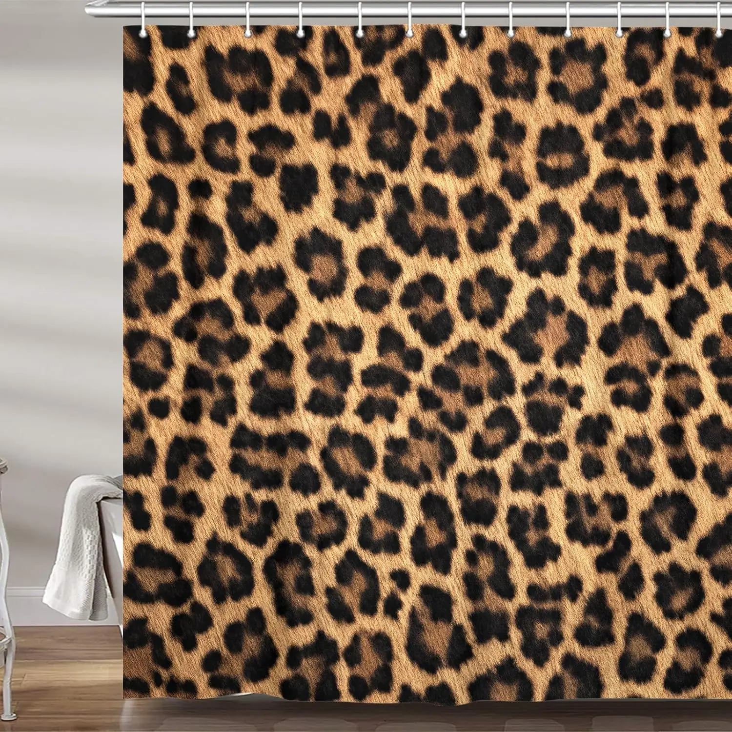 Vintage Luxury Brown Leopard Print Shower Curtain, Wild Animal Pattern Waterproof Fabric Bath Curtain with Hooks for Home
Vintage Luxury Brown Leopard Print Shower Curtain, Wild Animal Pattern Waterproof Fabric Bath Curtain with Hooks for Home