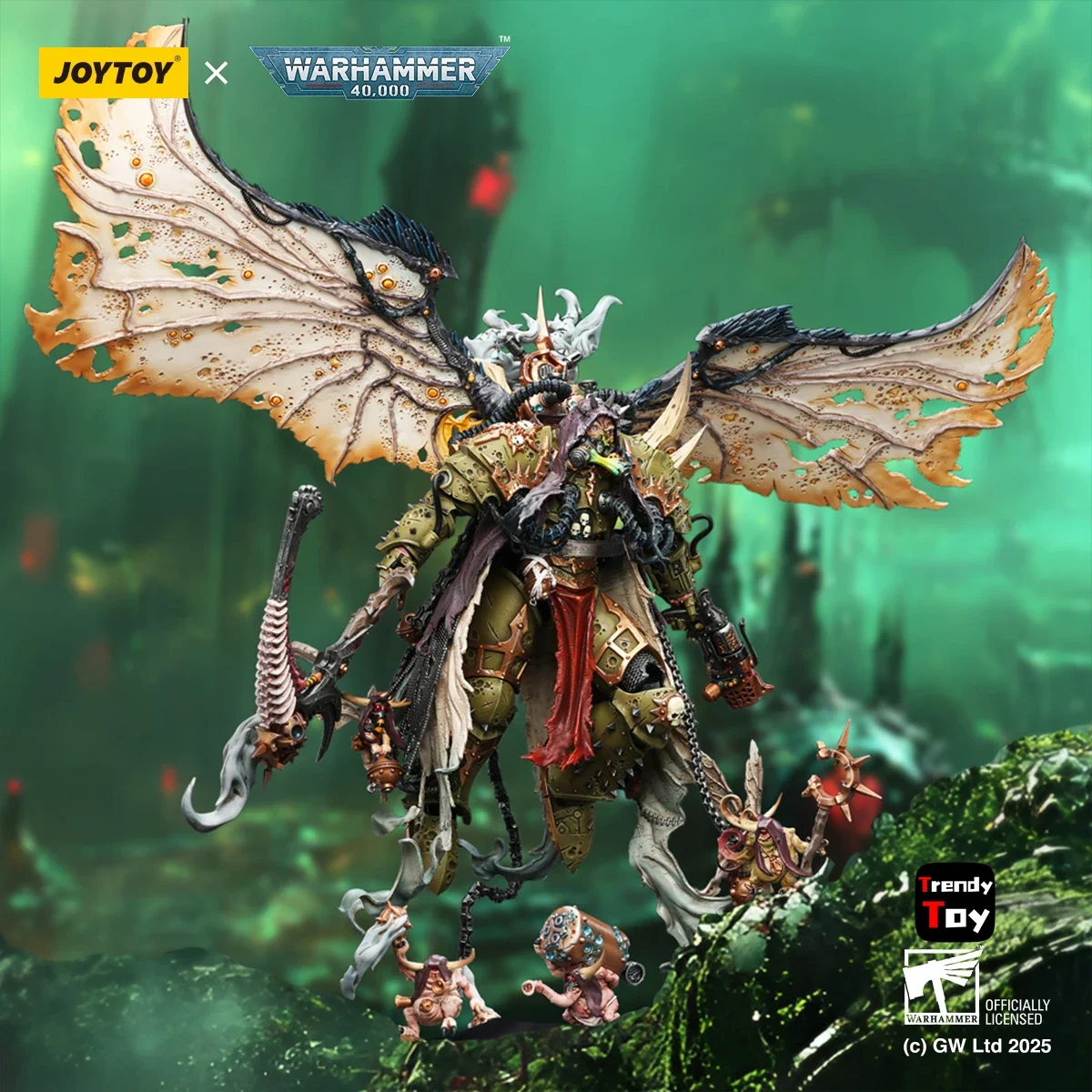 【JOYTOY】40K Mortarion Daemon Primarch of Nurgle with Ancient Weapons 'The Lantern' and 'Silence' Toy
【JOYTOY】40K Mortarion Daemon Primarch of Nurgle with Ancient Weapons 'The Lantern' and 'Silence' Toy