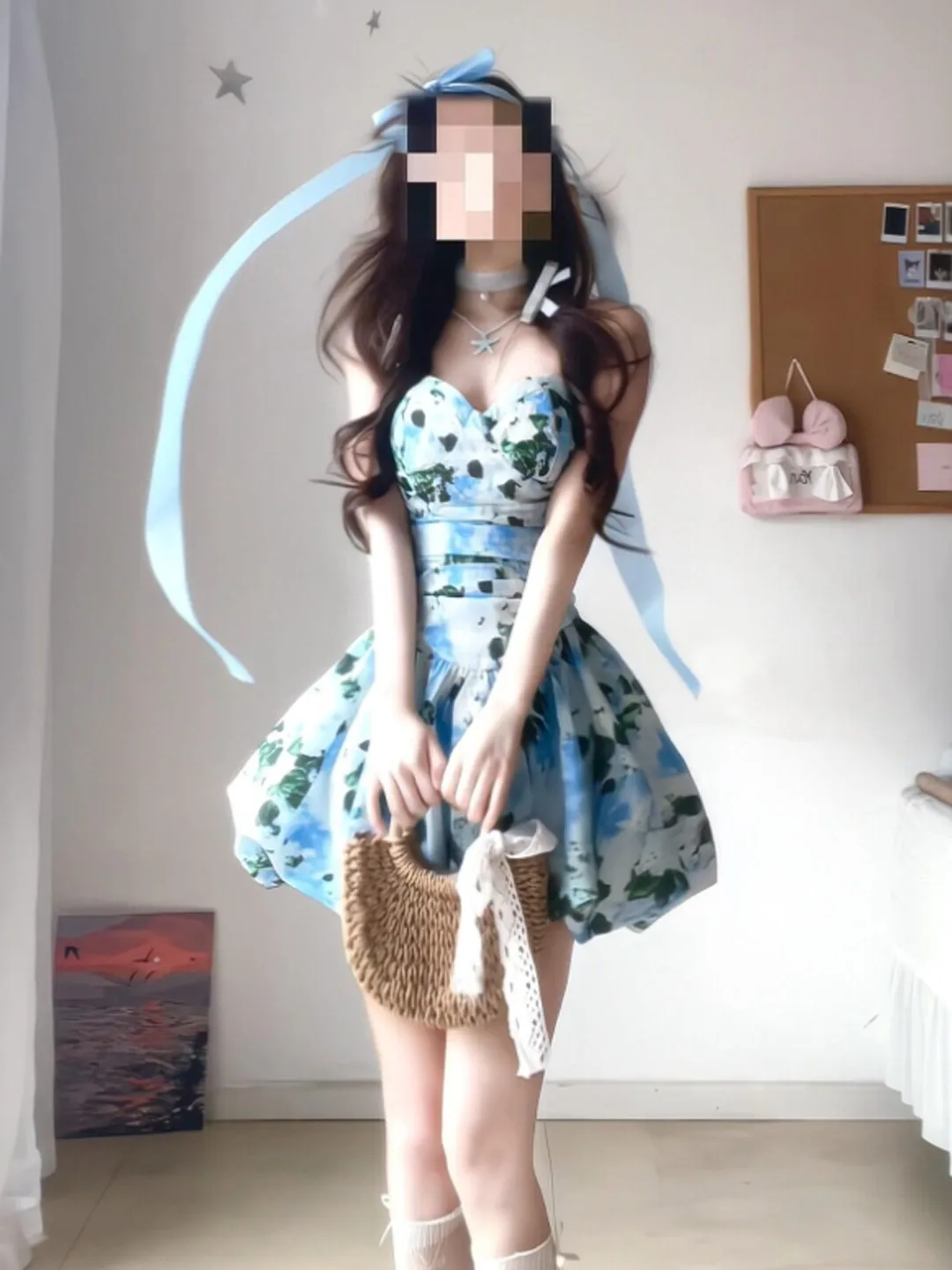 Retro Unique Printed Bustier Dress Beautiful Waist Cinched Puffy Flower Bud Skirt Summer Women's Fashion Cotton Blend Dress
Retro Unique Printed Bustier Dress Beautiful Waist Cinched Puffy Flower Bud Skirt Summer Women's Fashion Cotton Blend Dress