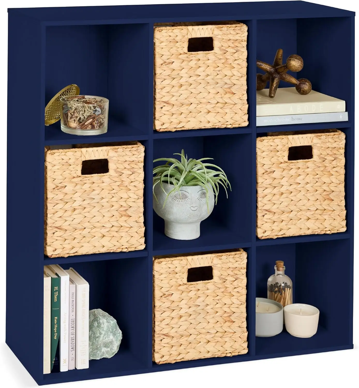 9-Cube Storage Organizer 11in Shelf Opening Bookcase Display Shelf Customizable w 3 Removable Back Panels Navy
9-Cube Storage Organizer 11in Shelf Opening Bookcase Display Shelf Customizable w 3 Removable Back Panels Navy