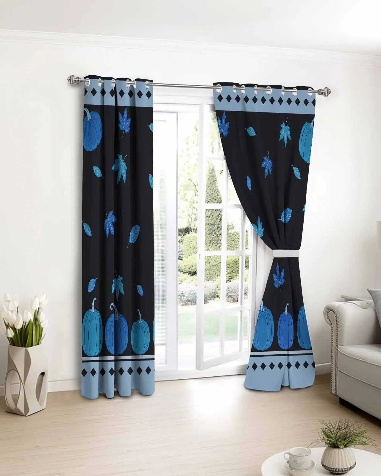 Autumn Cool Blue Pumpkin Curtains For Kitchen Bedroom Window Treatment Curtains for Living Room Home Decor Drapes
Autumn Cool Blue Pumpkin Curtains For Kitchen Bedroom Window Treatment Curtains for Living Room Home Decor Drapes