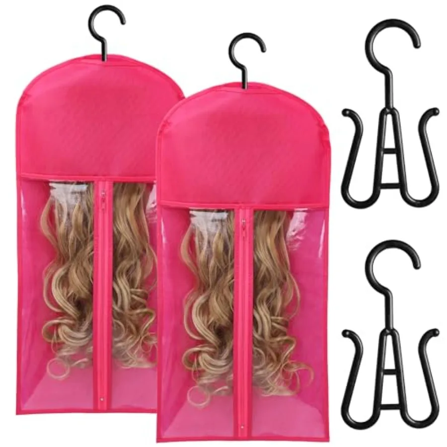 2PCS Wig Bags - Portable Holder for Multiple Wigs Extensions, Nylon, Black, Foldable Dust-Proof
2PCS Wig Bags - Portable Holder for Multiple Wigs Extensions, Nylon, Black, Foldable Dust-Proof