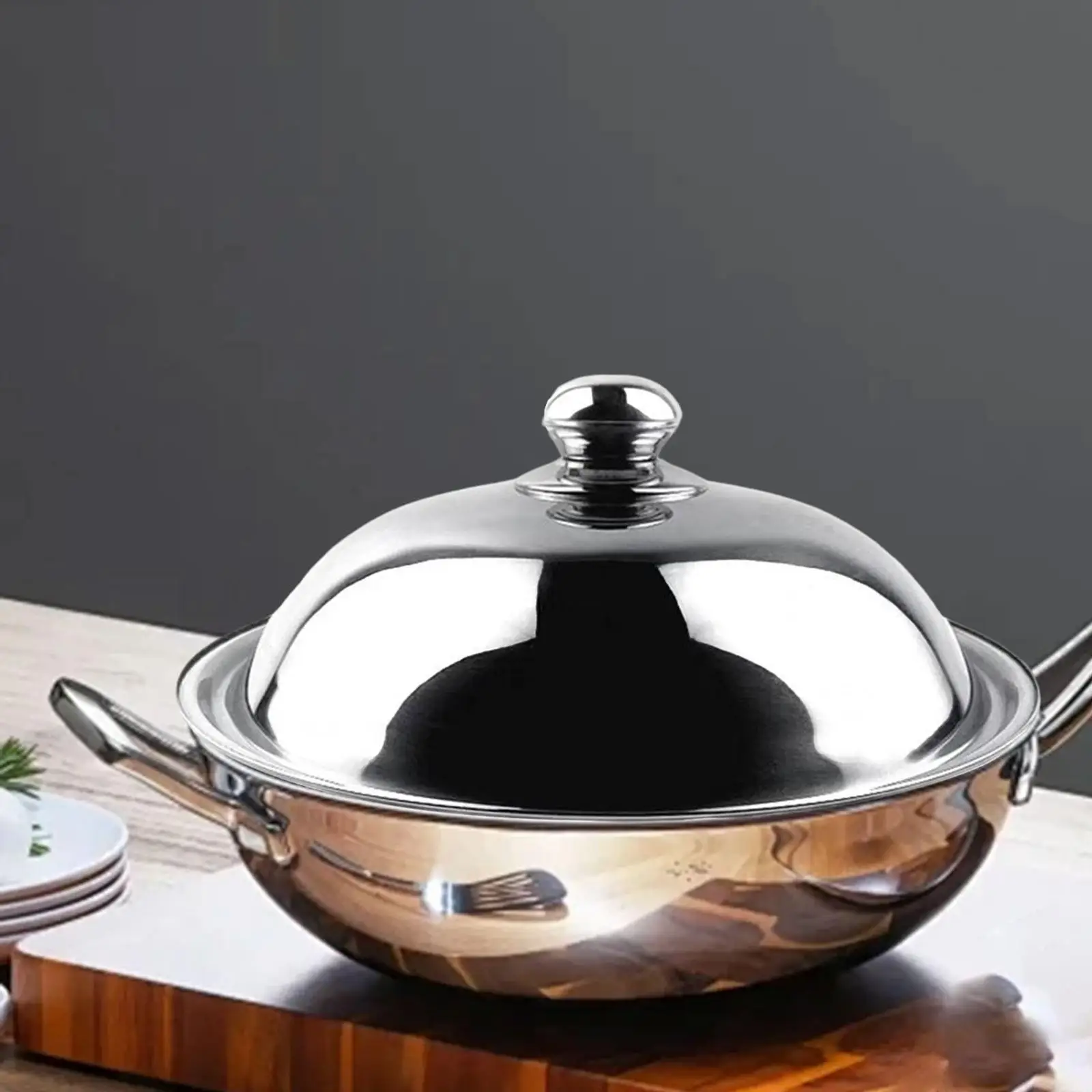 Pot Lid Stainless Steel Pot Cover with Knob Sturdy Multipurpose Kitchen Frying Pan Lid Replacement for Bar Buffet Accessories
Pot Lid Stainless Steel Pot Cover with Knob Sturdy Multipurpose Kitchen Frying Pan Lid Replacement for Bar Buffet Accessories