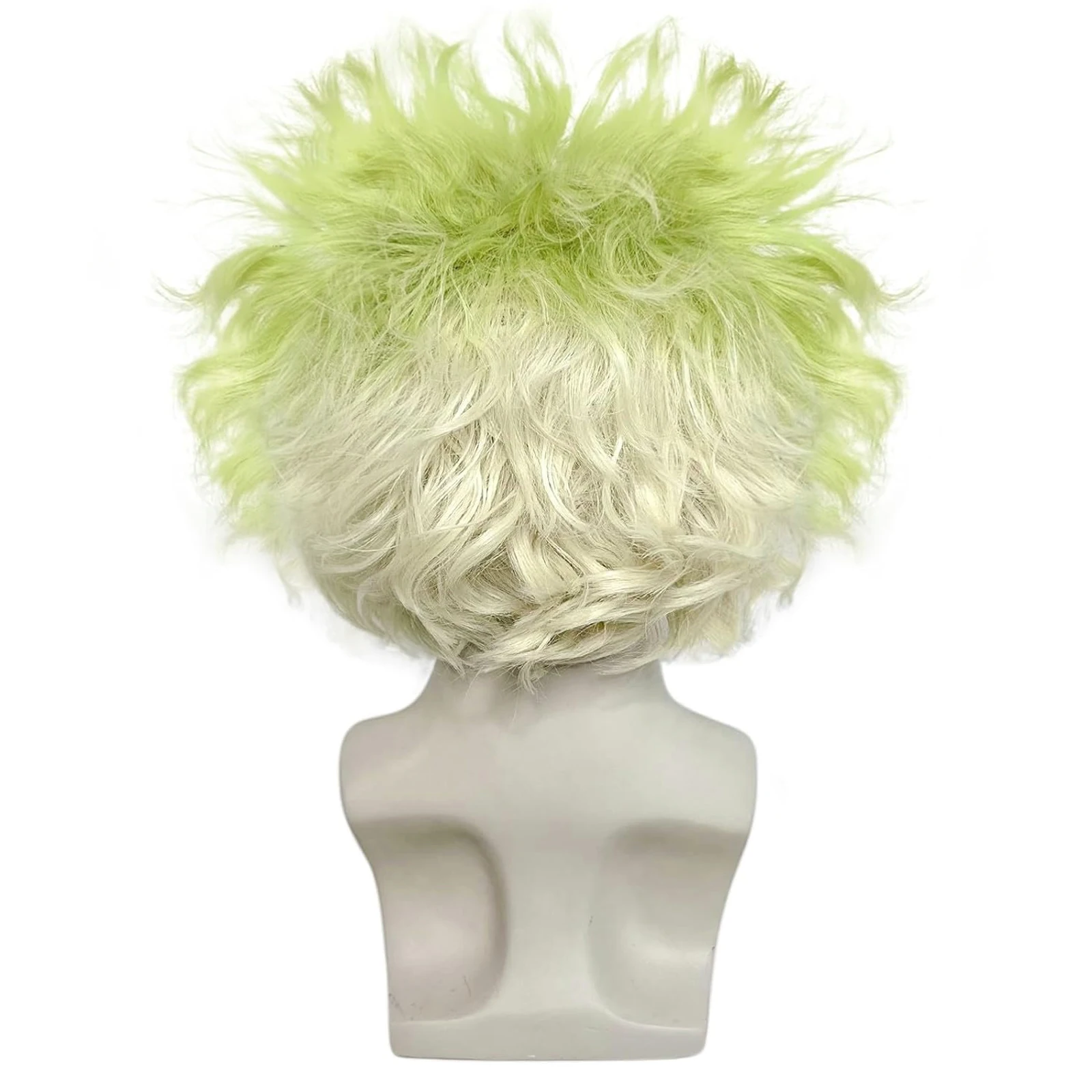 Green Short Curly Bald Synthetic Cosplay Wig, Afro Wig Fluffy Clown Bald Headpiece Wig for Stage Performances and Party
Green Short Curly Bald Synthetic Cosplay Wig, Afro Wig Fluffy Clown Bald Headpiece Wig for Stage Performances and Party