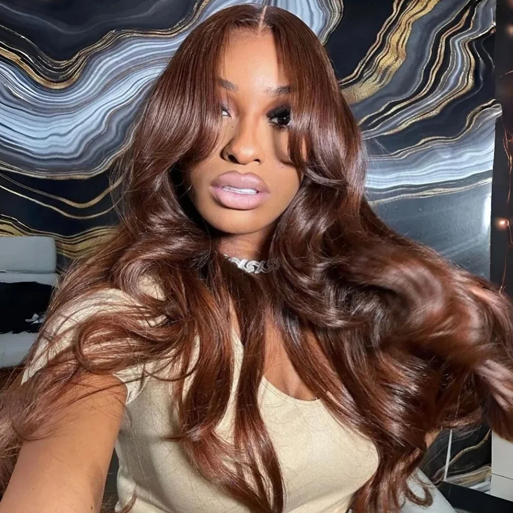 13x6 HD Lace Front Wig Chocolate Brown Body Wave 200 Density 13x4 Lace Frontal Human Hair Wigs Pre Plucked Brazilian For Women 46 Inch
13x6 HD Lace Front Wig Chocolate Brown Body Wave 200 Density 13x4 Lace Frontal Human Hair Wigs Pre Plucked Brazilian For Women 46 Inch