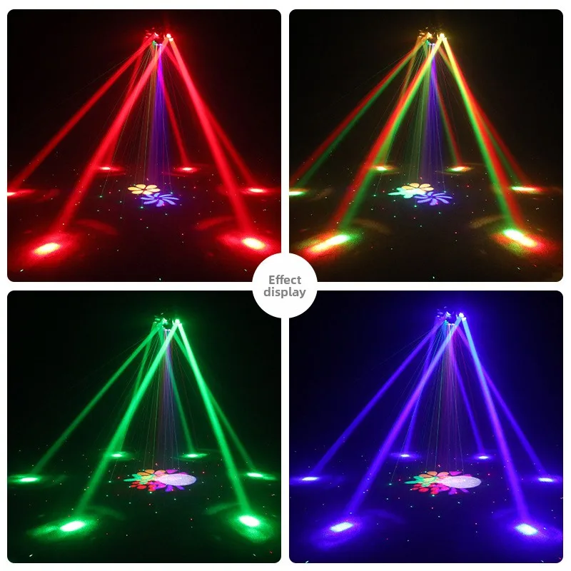 Pattern Six Arm Little King Kong Stage Light KTV Bar Stage Light Indoor Party Atmosphere Shaking Head Laser Flashing Light
Pattern Six Arm Little King Kong Stage Light KTV Bar Stage Light Indoor Party Atmosphere Shaking Head Laser Flashing Light