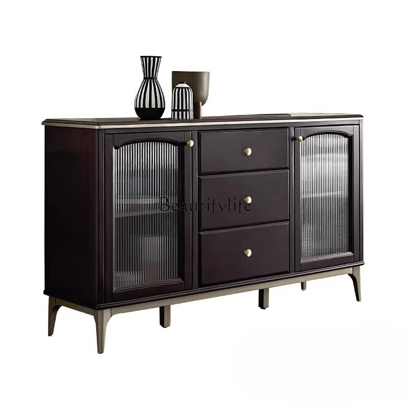 American light luxury solid wood dining side cabinet, simple modern foyer entrance locker
American light luxury solid wood dining side cabinet, simple modern foyer entrance locker