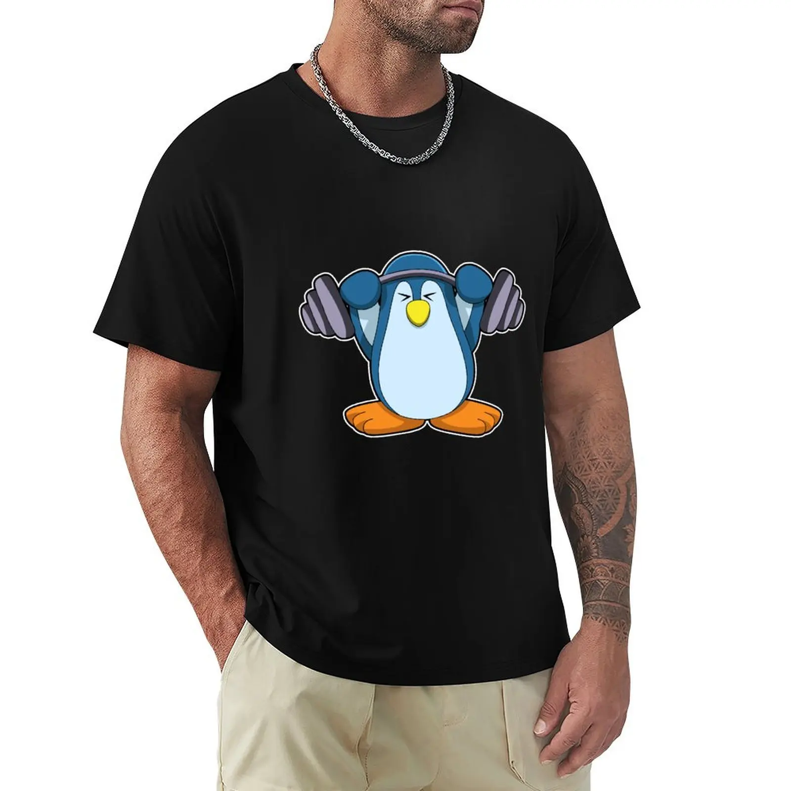 Penguin at Bodybuilding with Dumbbells T-Shirt shirts graphic tees designer shirts clothes for men
Penguin at Bodybuilding with Dumbbells T-Shirt shirts graphic tees designer shirts clothes for men
